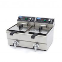 ELECTRIC FRYER WITH FAUCET  2x 10 L